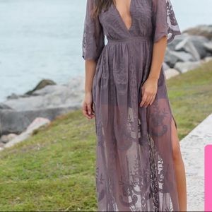 Gorgeous lace maxi romper